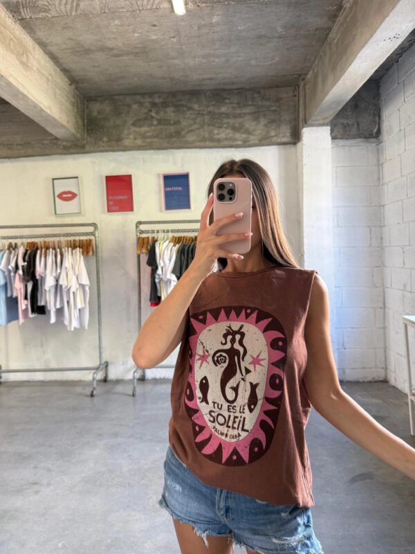 Musculosa semi oversize