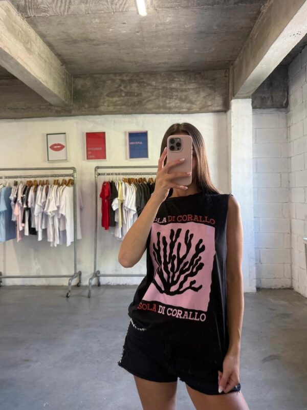 Musculosa semi oversize